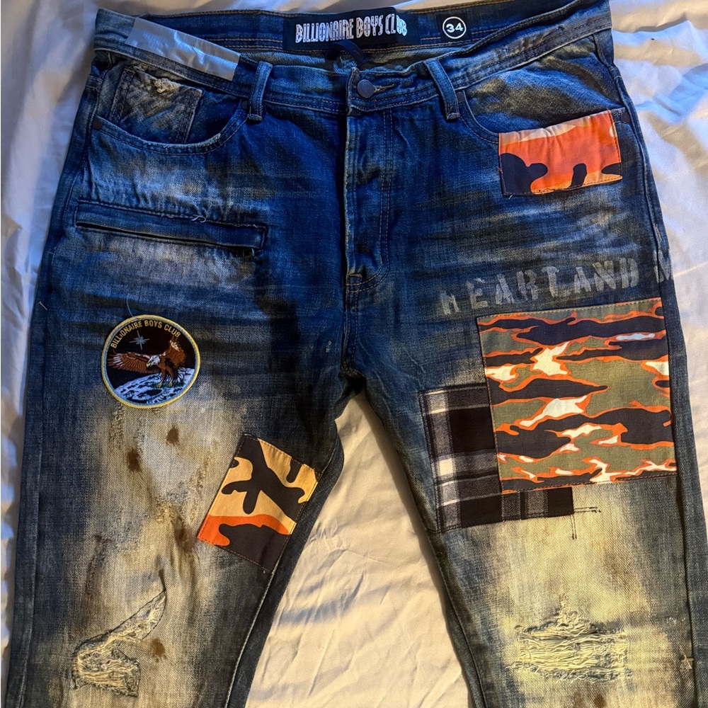 BBC PATCHWORK JEANS EUC